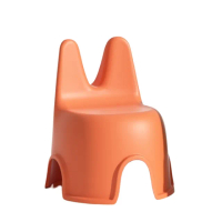 【簡單樂活】中云兔椅(四色黃綠橙米白可選/塑膠椅/板凳/椅子/休閒椅 /小孩矮凳/可堆疊/靠背椅)