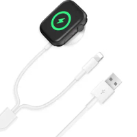Watch Charger Multiple Connectors 2-in-1 USB Fast Portable Charging Cord for Apple Watch Series 8/7/6/5/4/3 SE and iPhone Series