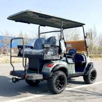48/72V New Style 2024 Brand Design 4 Seat Sightseeing Bus Club Cart CE DOT Electric Lithium Battery Golf Buggy Hunting Cart