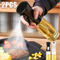 Kitchen Oil Spray Bottle Olive Acid Sprayer Stainless steel glass for Cooking BBQ Baking Oil Dispenser Nebulizer Accessories