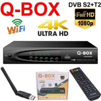 DVB-S2+T2 1080P HD Digital Satellite Combo Finder Receiver DVB-S2 Satellite Receivers DVB-T2 Set-Top Box H.264 Q-BOX TV BOX