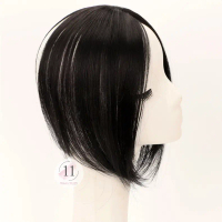 Toupee Hair Topper Hair Clip Poni Belah Tengah Penutup Botak Penutup Uban Wig Wanita Hair Clip Rambu