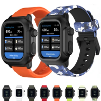 Waterproof Shell Case For Apple Watch 45mm 44mm 41mm 40mm 42mm Outdoor Sports Silicone Bracelet Wristband iWatch 8 7 6 5 4 3 SE