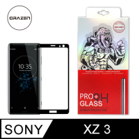 【格森GRAZEN】SONY XZ3 滿版(黑)鋼化玻璃