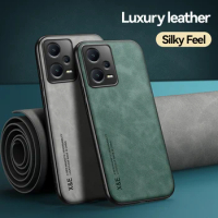 Retro Magnetic Suede Leather Case For Xiaomi Redmi Note 12 Pro Note12 Pro Plus+ 5G Shockproof Matte Silicone Soft Case Cover