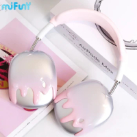 Mifuny Airpods Max Case Cover Pink Liquid Gradient 3D Earphone Protector Suitable for Airpods Max Earphone Accessories Y2K Gift