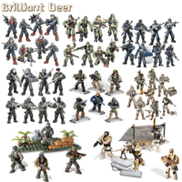 กองกำลังพิเศษ Swat Team Army Soldier Action Figures With Weapon s Part For Military Vehicle Bricks Collection Kids Toys