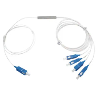 10pcs mini plc splitter 1/8 fiber optic plc splitter 0.9mm sc/upc