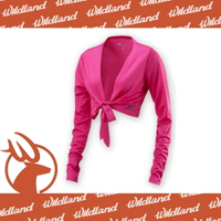 【Wildland 荒野 女 抗UV 排汗綁帶袖套衣《桃紅》】W180520/防曬風衣/長袖/開車防曬
