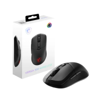 【MSI 微星】VERSA 300 W 超輕量無線電競滑鼠-60克/ 三模連線/ MAX8000DPI/ 苓紋防滑側握