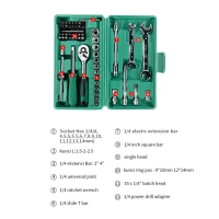ISKU Kunci sok Set 60 Pcs pcs rachet Tool Kit Set Motor Lengkap toris - 60pcs