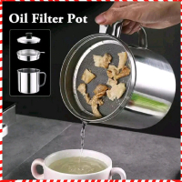 Oil Pot Saringan Tempat Minyak Goreng Stainless Steel / Saringan Minyak / Tempat minyak 1,3L Oil Pot