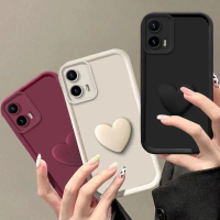 Sarung Telefon, Untuk Moto G04 G05 G10 G15 G24, Bahan Silikon Lembut, Reka Bentuk Hati 3D Mewah, Ser