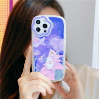 手機殼 ● 紫色花朵小兔子適用iPhone12Promax蘋果13手機殼11矽膠x xr鏡頭8p