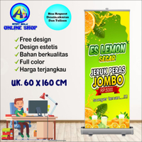 SPANDUK ES LEMON SEGAR & ES JERUK PERAS UKURAN 60X160 BISA REQUEST