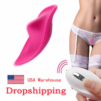 Panty Vibrator Butterfly Wearable Panties Vibrating Egg Wireless Remote Control Clitoral Female Sex Toys for Women Adult