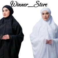 BERGO UMROH & HAJI BERSAKU RESLETING HIJAB JUMBO RENDA MEWAH CANTIK