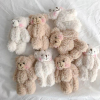 1PC 11cm Bear Plush Toys Mini Teddy Bear Dolls Small Gift For Party Wedding Present Pendant Cute Doll
