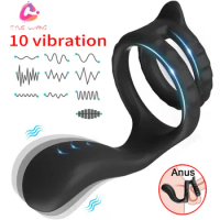 Silicone Vibrating Penis Ring for Men - Delay Ejaculation, Clitoral Stimulation - Adult Erotic Sextoy