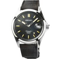 【SEIKO 精工】精工DRESS LINE 機械皮帶腕錶-黑(SZSB017)