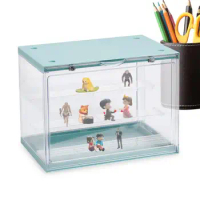 Mini Figurine Display Box Action Figures Showcase Display Box Figures Storage And Organization For Shelf Countertop Bedside