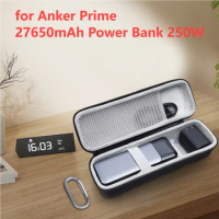 EVA Shockproof Protective Case for Anker Prime 27650mAh Power Bank 250W Portable Storage Bag with Hand Rope EVA Hard Travel Case