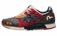 ASICS GEL-LYTE 3 X EVISU RED GRAY BROWN