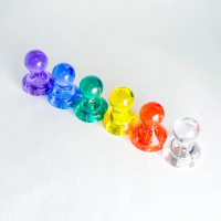 【撥撥的架子】5入 1.5x2.1cm 仿水晶圖釘強力磁鐵 磁吸圖釘 相片展示勾 洞洞板配件(仿水晶圖釘式強力磁鐵)