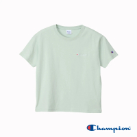 【Champion】官方直營-寬版刺繡Logo短袖TEE-女(淺綠色)