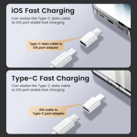 Adapter For Ios Lightning Male To Type C Adapter Female Fast Charging Data Cable For IPhone 15 Headphone USB C Converter 2023