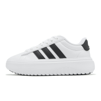 adidas 休閒鞋 Grand Court Platform 女鞋 白 黑 厚底 小白鞋 愛迪達 IE1092