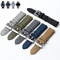 Nylon Leather Watch Strap for Seiko 22mm 20mm for Omega Belt for Casio Quick Release Watchband for Samsung Galaxy Watch 42/46mm