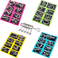 [33 Optional Items]Japanese Intelligence Toys with Smart Iron Ring Disassembly, Intellectual Games f