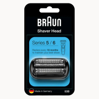 Braun Series 5/6 53B Electric Shaver Head Replacement - Black