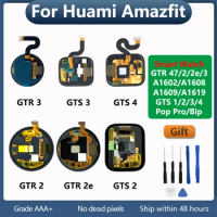 AMOLED For Huami Amazfit Sports Stratos 2 GTS 1 2 3 4 Bip 1 1S Pop Pro GTR 2 3 4 Smart Watch LCD Touch Screen Display Assembly