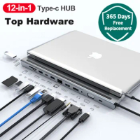 USB C HUB 4K HDMI Adapter USB C to RJ45 USB 3.0 PD 100W Dock For MacBook Pro Air M2 M1 USB-C Type C 3.1 Splitter USB C HUB