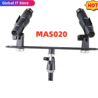 Alctron MAS020 double microphone stand stereo recording dual microphone stand