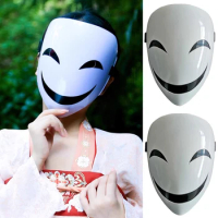 Adjustable Smile Mask Japanese Anime Black Bullet Hiruko White Visible Helmet Cosplay Costume Props Halloween Gifts Collection