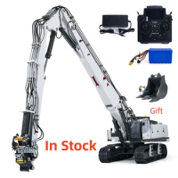 CUT 1/14 Metal RC Excavator K970-300 Controlled Hydraulic Demolition Digger PL18EVLite TOUCAN Heavy Machinery Trucks Outdoor Toy