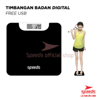 SPEEDS Timbangan Badan USB Digital 180kg scale kaca Berat Mini Timbangan Badan 040-8