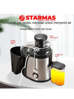 STARMAS Juicer Portable Tanpa Ampas Portable Blender Juicer Extractor 800W-Slow Juicer 99% Fresh Fru