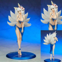 1/8 Azur Lane Kaga Nine tails Fox Bikini Ver Sexy Girl Unpainted GK Figure Unassambled Hand-made Resin White Model Kit Toy