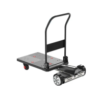 Convenient and efficient Electric Heavy Duty Blue Folding Plastic Platform Trolley Cart
