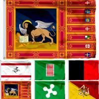 Italy Veneto Piedmont Flag 21x14cm Tuscany and Lombardy 3X5FT Umbria of Valle d'Aosta 90X150CM Sicily Banner 2x3ft