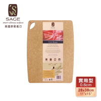 【美國SAGE】抗菌木砧板(實用型)28X38X0.6cm-美國原裝進口