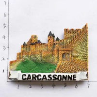 resin refrigerator sticker carccassonne castle france