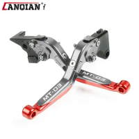 Motorcycle Accessories CNC Adjustable Brake Clutch Levers With LOGO For YAMAHA MT03 MT 03 MT-03 2015 2016 2017 MT-03 MT03