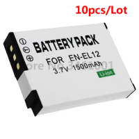 10pcs/lot EN-EL12 Batteries EN EL12 ENEL12 Battery For original Nikon Coolpix P300 P310 P330 S6200 S6300 S9400 S9500 S9200 S8200
