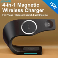 4 in 1 Fast Magnetic Wireless Chargers Stand For iPhone 13 12 Pro Max Mini Charger Fast Apple Watch 76 5 4 SE AirPods Pro 2 3