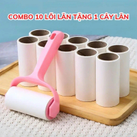 Cây Lăn Bụi + 10 Lõi Quần Áo Ga Giường Sofa Lăn Lông Chó Mèo Loại 10cm Có Lõi Thay Thế Tiện Lợi Comb